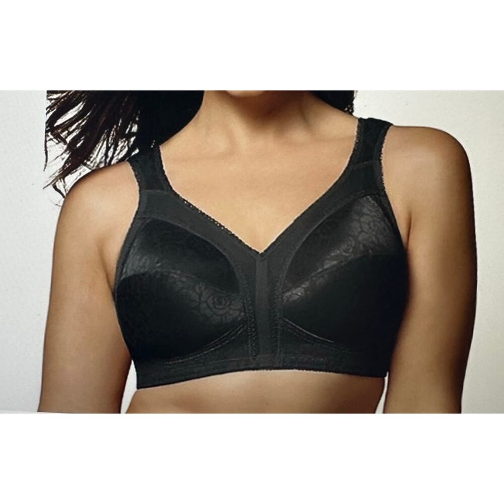 Playtex‎ 8 Hour Ultimate Shoulder Comfort Wirefree Bra 50DDD New Black